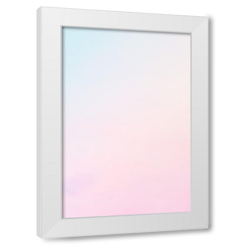 White Pastel White Modern Wood Framed Art Print by Thai, Xuan