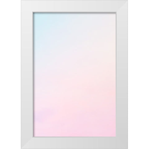 White Pastel White Modern Wood Framed Art Print by Thai, Xuan