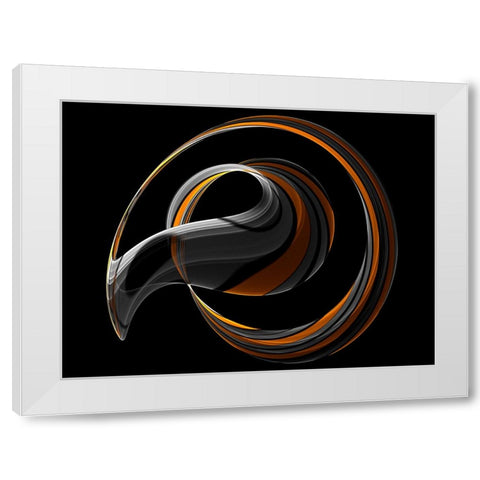 The Golden Spiral White Modern Wood Framed Art Print by Mystic Number