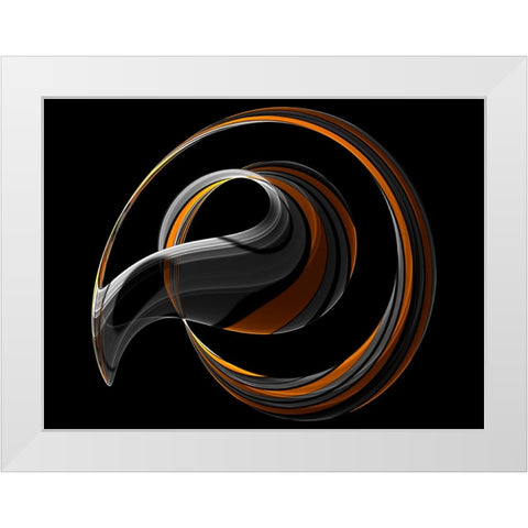 The Golden Spiral White Modern Wood Framed Art Print by Mystic Number