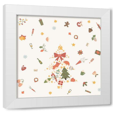 Noel decorations White Modern Wood Framed Art Print by Thai, Xuan