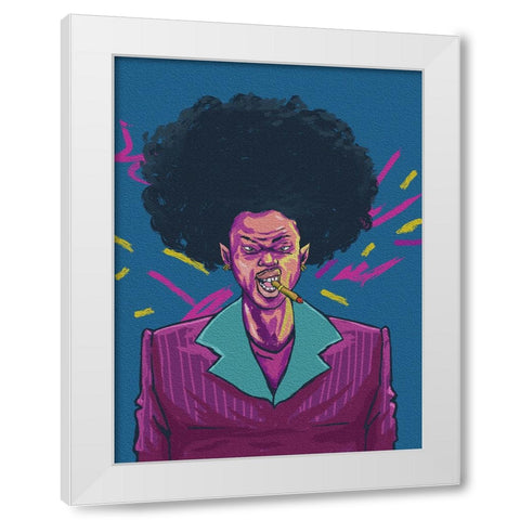 regular joe White Modern Wood Framed Art Print by msonthe, Joshua