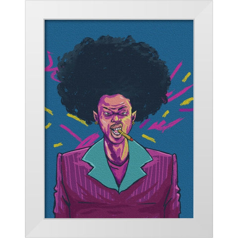 regular joe White Modern Wood Framed Art Print by msonthe, Joshua