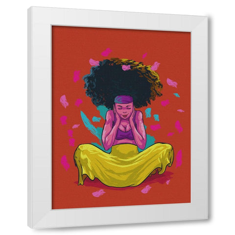 the color queen White Modern Wood Framed Art Print by msonthe, Joshua