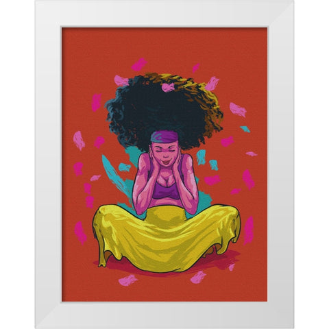 the color queen White Modern Wood Framed Art Print by msonthe, Joshua