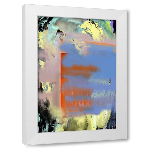 Deep Blue White Modern Wood Framed Art Print by Silva, Dpaulinos