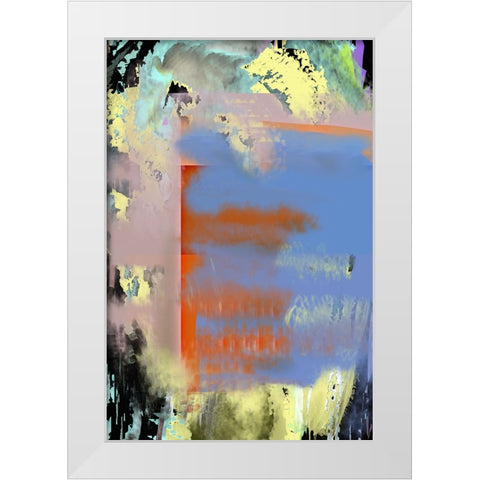 Deep Blue White Modern Wood Framed Art Print by Silva, Dpaulinos