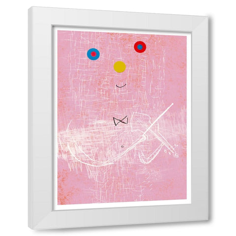 Fiddler. White Modern Wood Framed Art Print by Flores, Leonardo