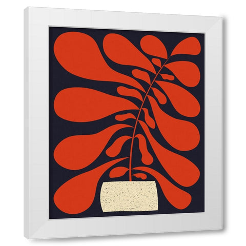 Lazy Plant #1 White Modern Wood Framed Art Print by Galitsyna, Alisa