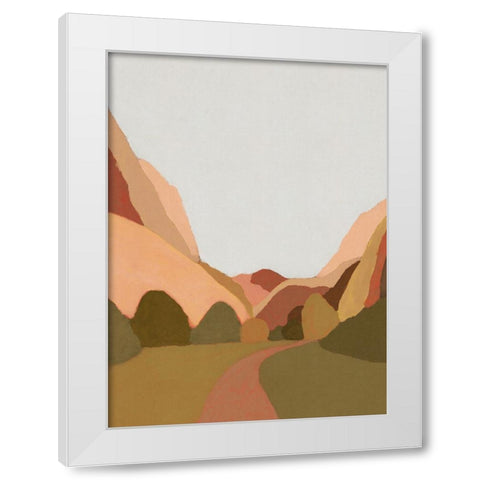 Morning Walk White Modern Wood Framed Art Print by Galitsyna, Alisa