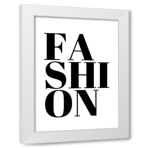 Fashion White Modern Wood Framed Art Print by N., Kristina