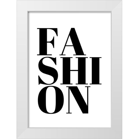 Fashion White Modern Wood Framed Art Print by N., Kristina