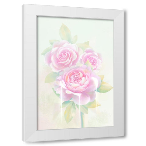 Rose Hologram White Modern Wood Framed Art Print by Thai, Xuan