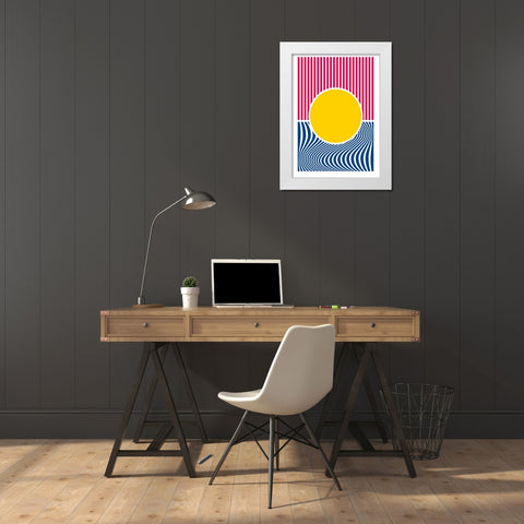 Simple White Modern Wood Framed Art Print by Ortiz, Sergio