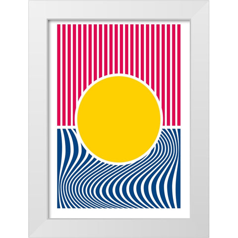 Simple White Modern Wood Framed Art Print by Ortiz, Sergio