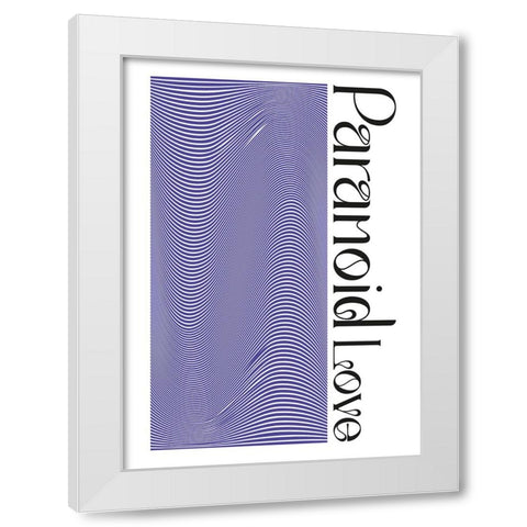 Love White Modern Wood Framed Art Print by Ortiz, Sergio