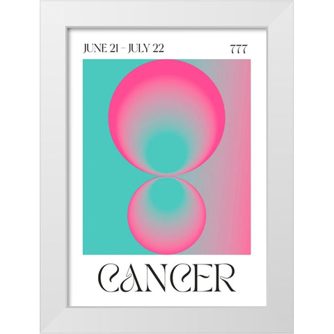 Cancer White Modern Wood Framed Art Print by Castillo, Valeria