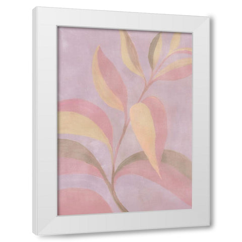 Haneul leaves White Modern Wood Framed Art Print by Laiz Blursbyai, Rosana