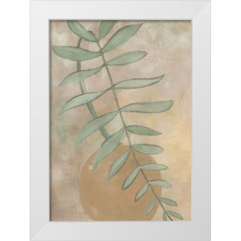 Sang vase with branch White Modern Wood Framed Art Print by Laiz Blursbyai, Rosana