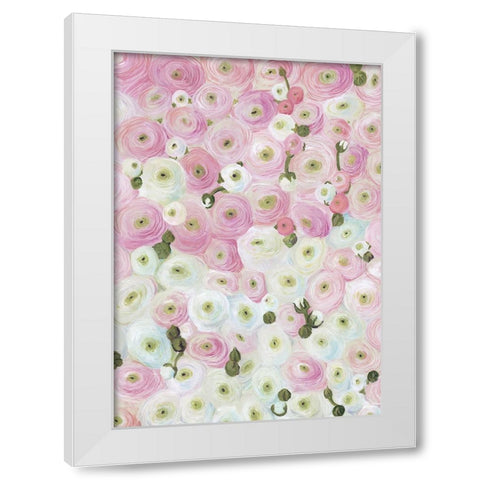 Gabry painterly ranunculus White Modern Wood Framed Art Print by Laiz Blursbyai, Rosana