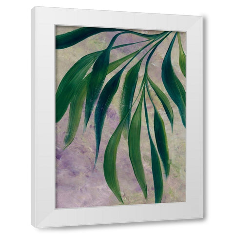 Whani leaves White Modern Wood Framed Art Print by Laiz Blursbyai, Rosana