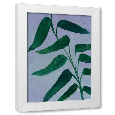 Shina branch White Modern Wood Framed Art Print by Laiz Blursbyai, Rosana
