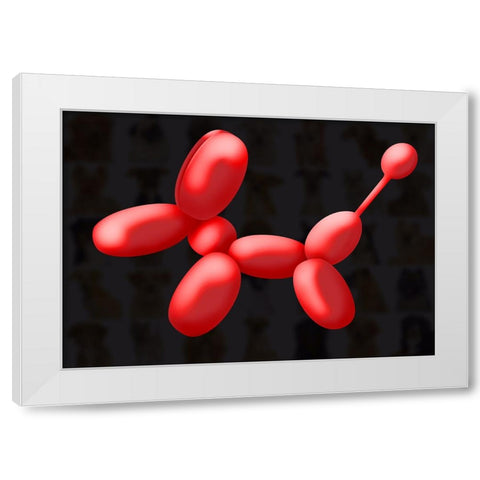 Balloon Dog White Modern Wood Framed Art Print by Harstedt, Tomas
