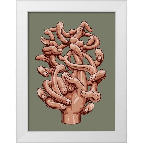 Catching The Housefly White Modern Wood Framed Art Print by Lawless, Adam