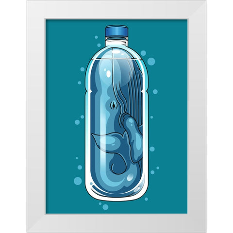 Trapped White Modern Wood Framed Art Print by Lawless, Adam