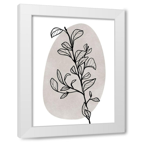 Garran I White Modern Wood Framed Art Print by Laiz Blursbyai, Rosana