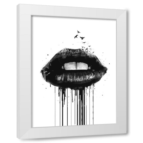 Dead Love White Modern Wood Framed Art Print by Solti, Balazs