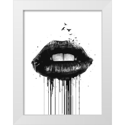 Dead Love White Modern Wood Framed Art Print by Solti, Balazs