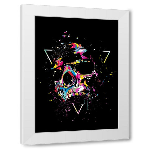 Skull X White Modern Wood Framed Art Print by Solti, Balazs