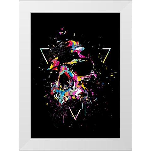 Skull X White Modern Wood Framed Art Print by Solti, Balazs