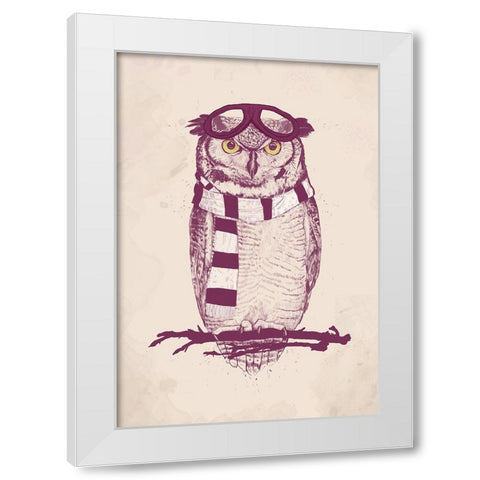 The aviator White Modern Wood Framed Art Print by Solti, Balazs