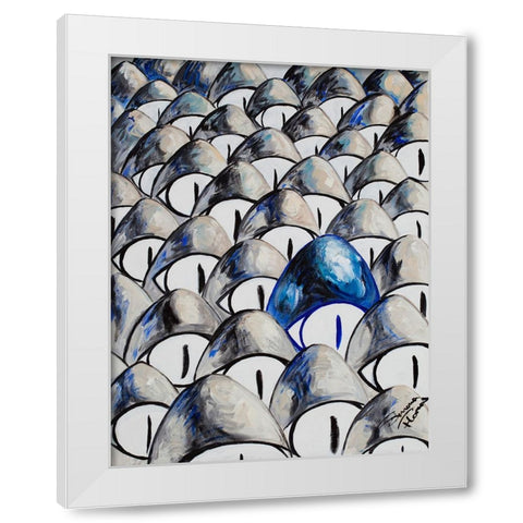 Solitude White Modern Wood Framed Art Print by Florea, Simona