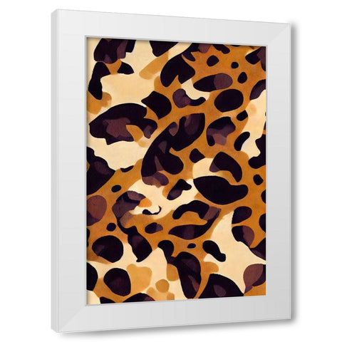 Leo Pattern White Modern Wood Framed Art Print by Treechild