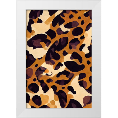 Leo Pattern White Modern Wood Framed Art Print by Treechild