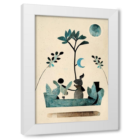 My Fantastic Journey White Modern Wood Framed Art Print by Treechild