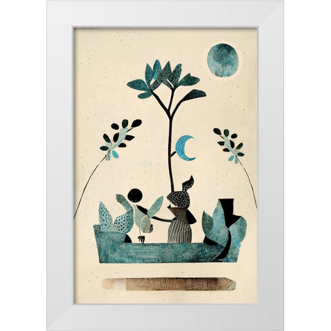 My Fantastic Journey White Modern Wood Framed Art Print by Treechild