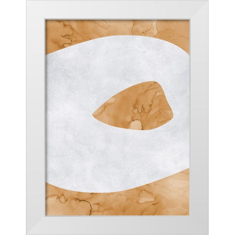 Abstract Lake Crater view White Modern Wood Framed Art Print by Laiz Blursbyai, Rosana