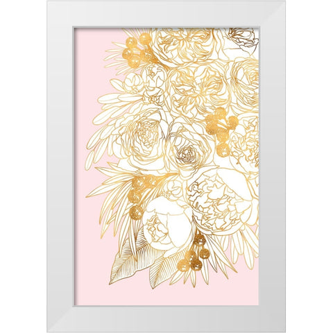 Rekha floral art pair (left) White Modern Wood Framed Art Print by Laiz Blursbyai, Rosana