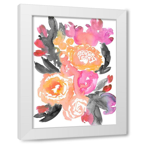Olympe florals II White Modern Wood Framed Art Print by Laiz Blursbyai, Rosana