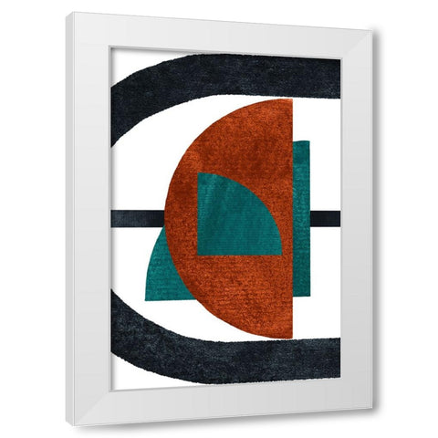 Geometric wall art White Modern Wood Framed Art Print by Corbu, Iuliana