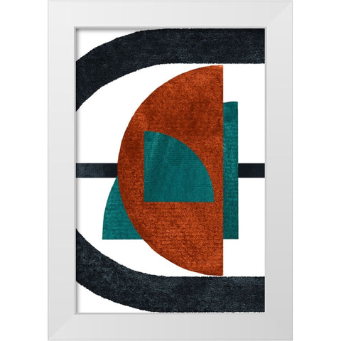 Geometric wall art White Modern Wood Framed Art Print by Corbu, Iuliana