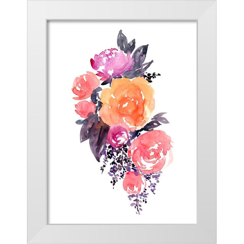 Alexia bouquet White Modern Wood Framed Art Print by Laiz Blursbyai, Rosana