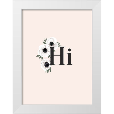 Anemone Hi White Modern Wood Framed Art Print by Laiz Blursbyai, Rosana