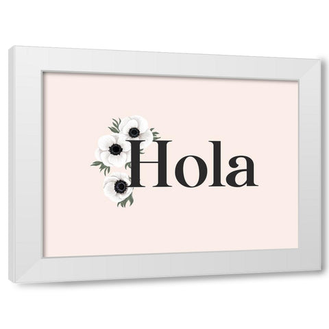Anemone Hola I White Modern Wood Framed Art Print by Laiz Blursbyai, Rosana