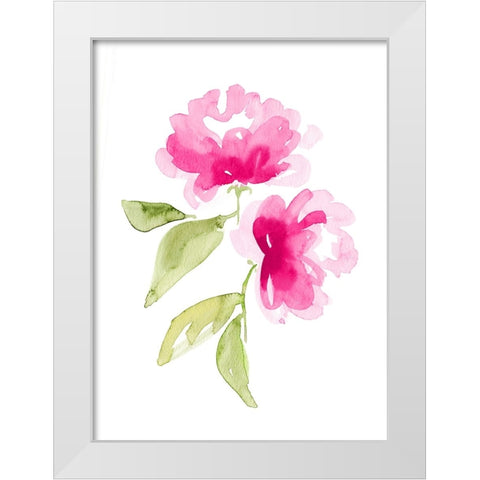 Kailey hot pink White Modern Wood Framed Art Print by Blursbyai, Rosana Laiz