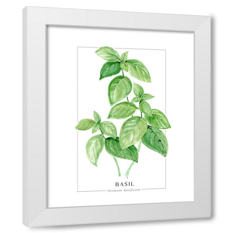 Basil II White Modern Wood Framed Art Print by Laiz Blursbyai, Rosana